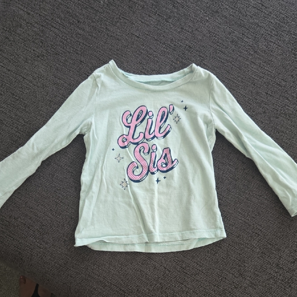 Lil' Sis Kids Long Sleeve Shirt - Light Green